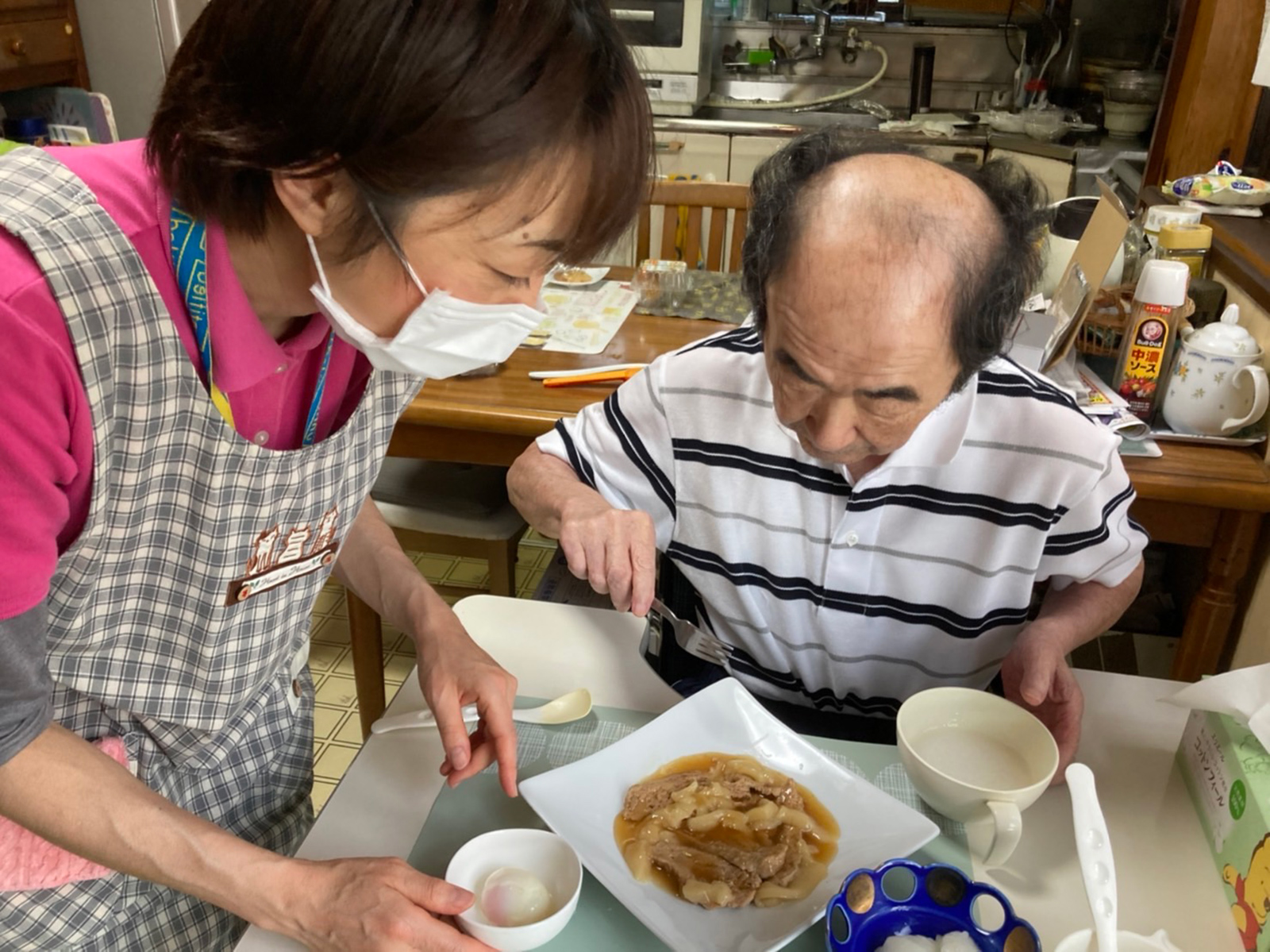 訪問栄養指導の様子