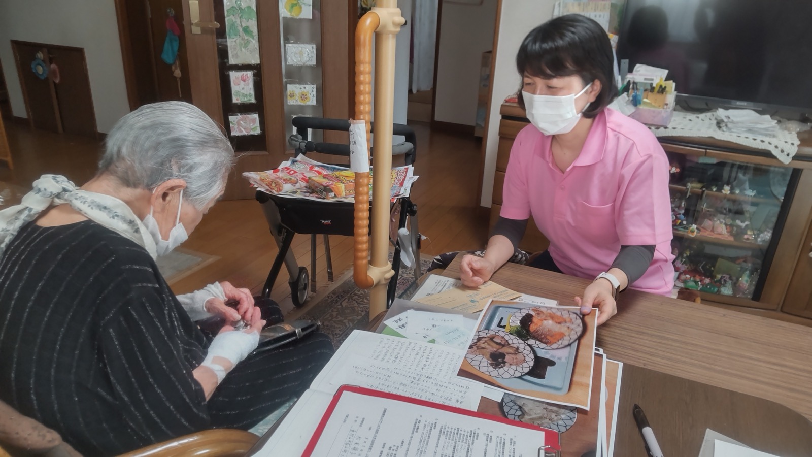 訪問栄養指導の様子